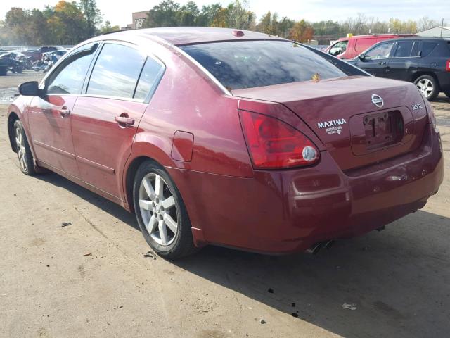 1N4BA41EX6C817979 - 2006 NISSAN MAXIMA SE RED photo 3