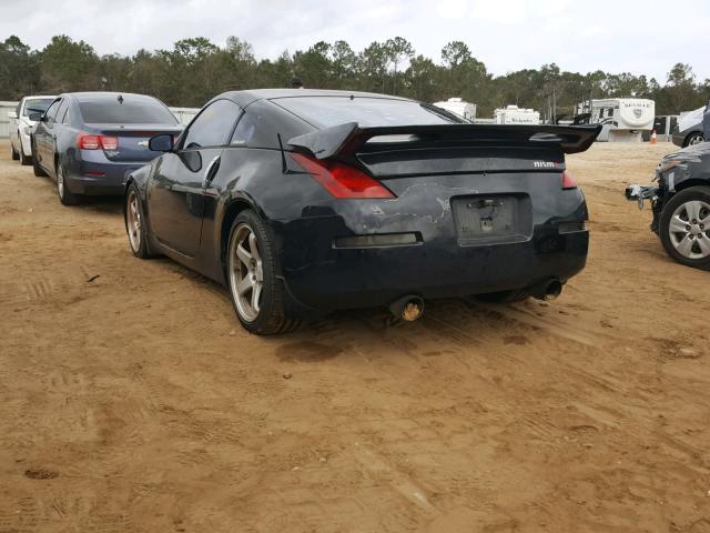 JN1AZ34D03T107080 - 2003 NISSAN 350Z COUPE BLACK photo 3