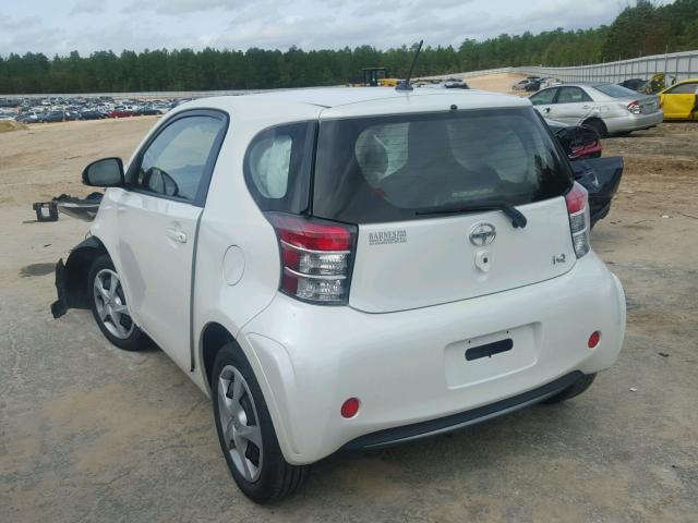 JTNJJXB02CJ018758 - 2012 TOYOTA SCION IQ WHITE photo 3