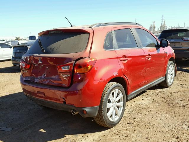 4A4AP4AW4FE050141 - 2015 MITSUBISHI OUTLANDER RED photo 4