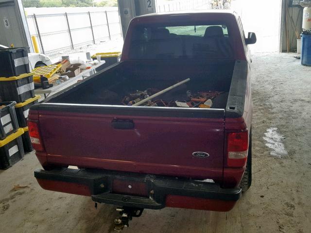 1FTYR14D98PA31844 - 2008 FORD RANGER SUP RED photo 9