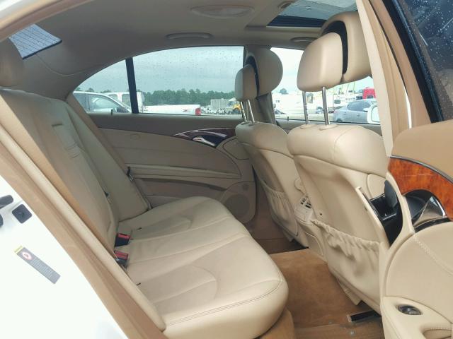 WDBUF56X29B396952 - 2009 MERCEDES-BENZ E 350 WHITE photo 6