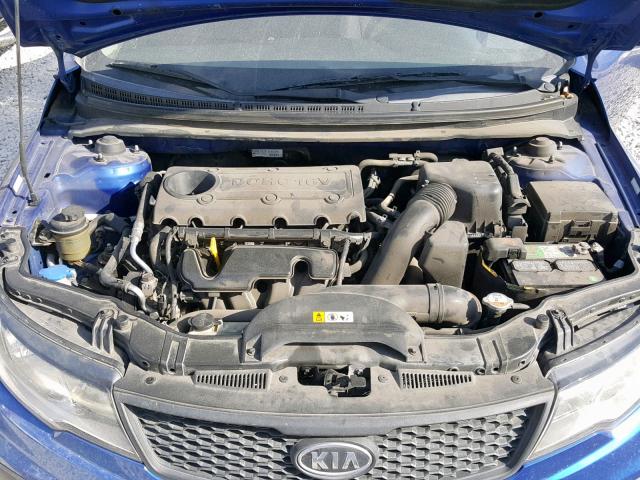 KNAFU6A26D5669767 - 2013 KIA FORTE EX BLUE photo 7