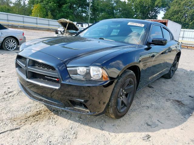 2C3CDXAT6EH187321 - 2014 DODGE CHARGER PO BLACK photo 2
