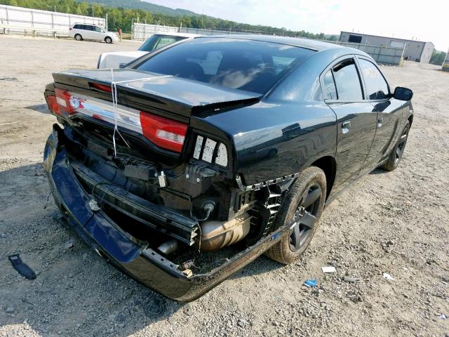 2C3CDXAT6EH187321 - 2014 DODGE CHARGER PO BLACK photo 4