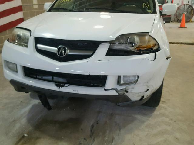 2HNYD18895H526518 - 2005 ACURA MDX TOURIN WHITE photo 9