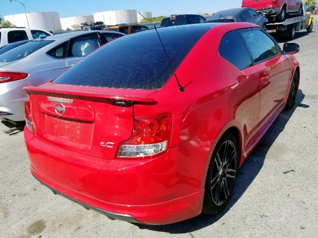 JTKJF5C7XD3049843 - 2013 TOYOTA SCION TC წითელი ფოტო 4