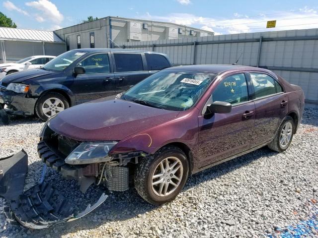 3FAHP0GAXBR234605 - 2011 FORD FUSION S BURGUNDY photo 2