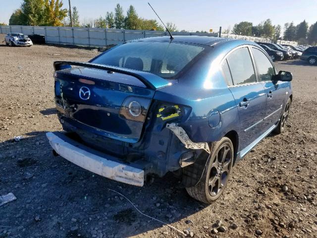 JM1BK323371683795 - 2007 MAZDA 3 S BLUE photo 4