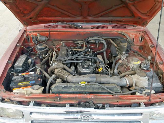 4TARN81P8RZ171473 - 1994 TOYOTA PICKUP 1/2 RED photo 7