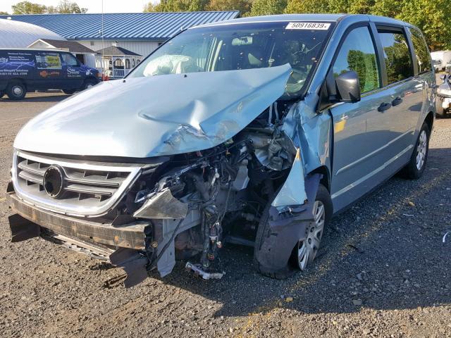 2V8HW44179R574839 - 2009 VOLKSWAGEN ROUTAN S BLUE photo 2