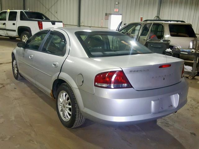 1C3EL46X53N598588 - 2003 CHRYSLER SEBRING LX SILVER photo 3