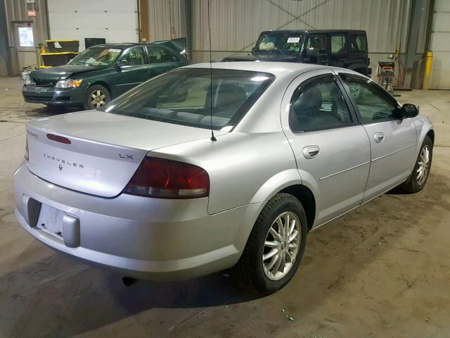 1C3EL46X53N598588 - 2003 CHRYSLER SEBRING LX SILVER photo 4