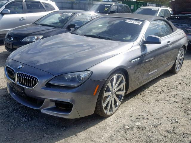 WBALZ3C56CDL71699 - 2012 BMW 650 I GRAY photo 2