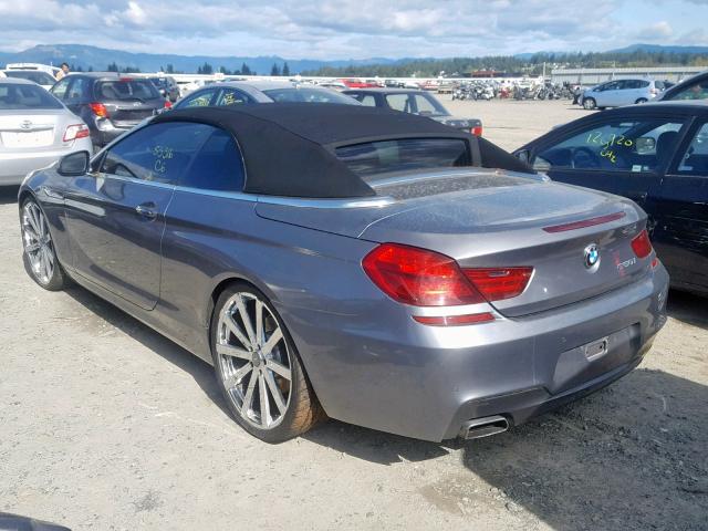 WBALZ3C56CDL71699 - 2012 BMW 650 I GRAY photo 3