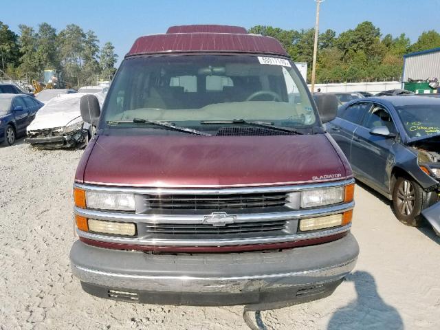 1GBFG15RXX1062937 - 1999 CHEVROLET EXPRESS G1 BURGUNDY photo 9