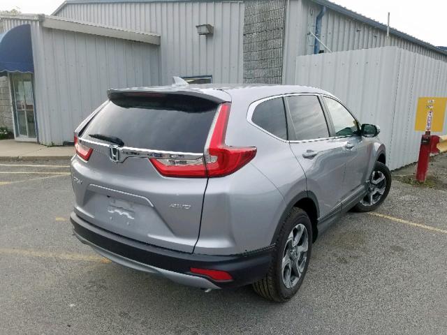 7FARW2H84JE010372 - 2018 HONDA CR-V EXL SILVER photo 4