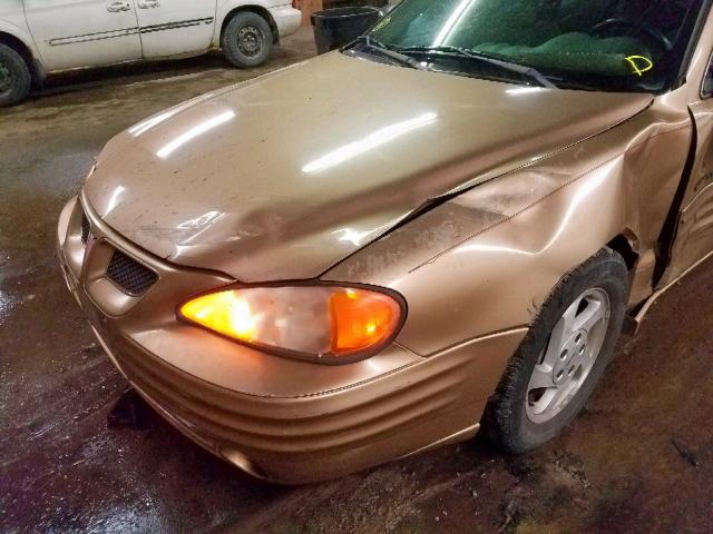 1G2NE12T2XM845105 - 1999 PONTIAC GRAND AM S GOLD photo 9
