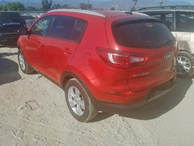 KNDPB3A28C7305929 - 2012 KIA SPORTAGE B RED photo 3