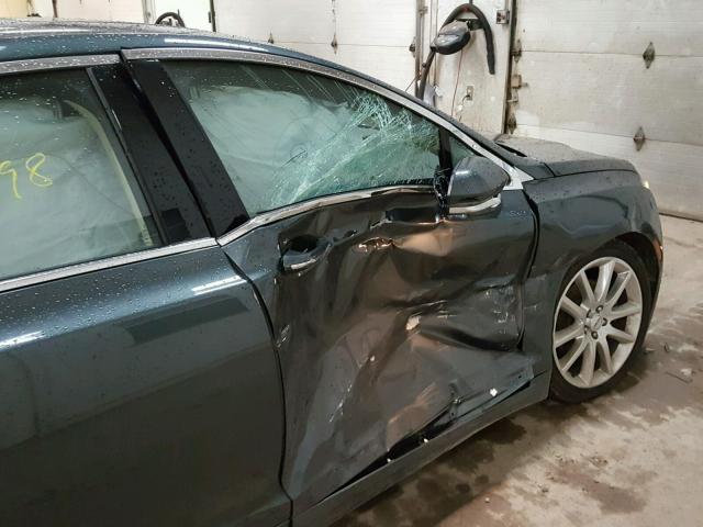 3LN6L2J91FR602856 - 2015 LINCOLN MKZ GREEN photo 9