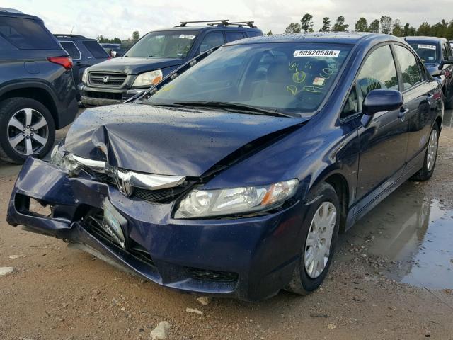 1HGFA46509L000675 - 2009 HONDA CIVIC GX BLUE photo 2