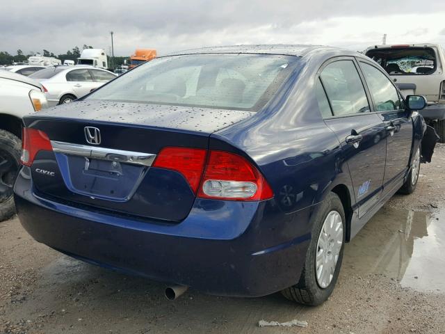 1HGFA46509L000675 - 2009 HONDA CIVIC GX BLUE photo 4