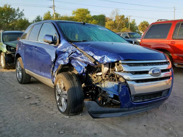 2FMDK3KC6DBA02534 - 2013 FORD EDGE LIMIT BLUE photo 1