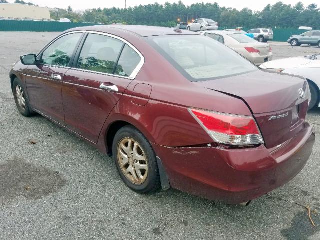 1HGCP36899A028377 - 2009 HONDA ACCORD EXL RED photo 3