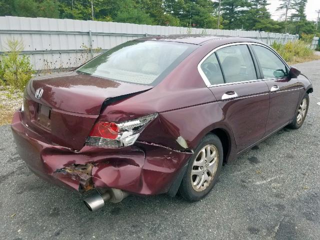 1HGCP36899A028377 - 2009 HONDA ACCORD EXL RED photo 4