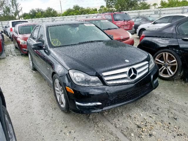 WDDGF4HB0CA626596 - 2012 MERCEDES-BENZ C 250 BLACK photo 1