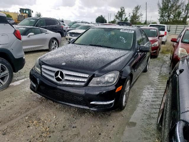 WDDGF4HB0CA626596 - 2012 MERCEDES-BENZ C 250 BLACK photo 2