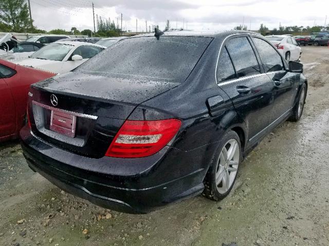 WDDGF4HB0CA626596 - 2012 MERCEDES-BENZ C 250 BLACK photo 4