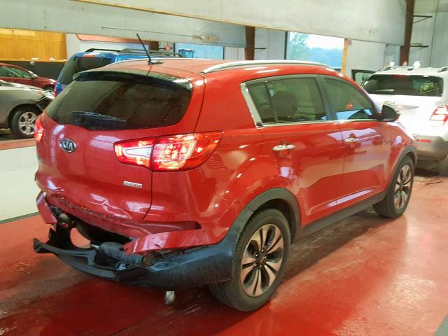 KNDPCCA61C7277939 - 2012 KIA SPORTAGE S RED photo 4