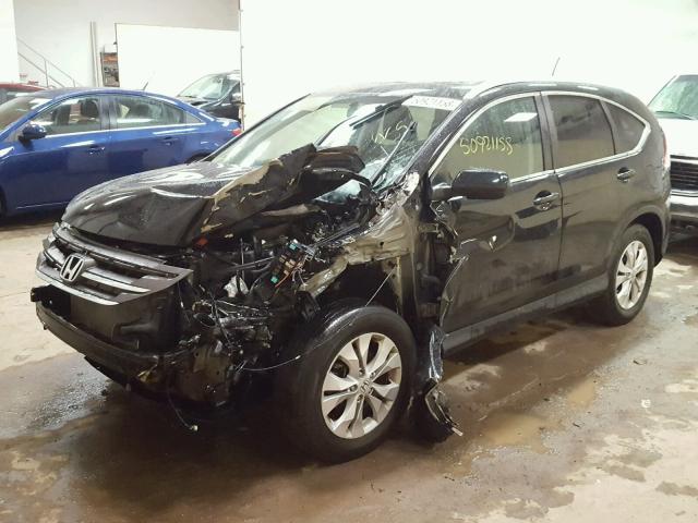 2HKRM4H70EH697006 - 2014 HONDA CR-V EXL BLACK photo 2