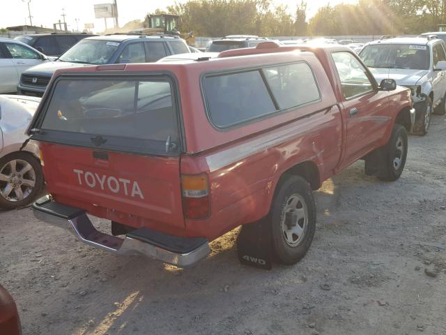 JT4RN01PXR7066869 - 1994 TOYOTA PICKUP 1/2 RED photo 4