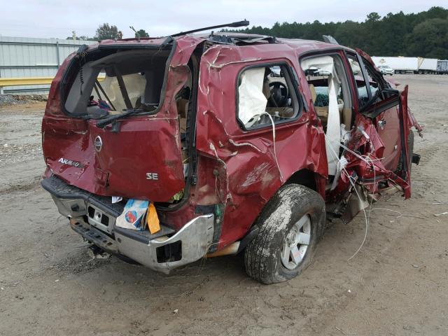 5N1BA08AX7N720370 - 2007 NISSAN ARMADA SE BURGUNDY photo 4