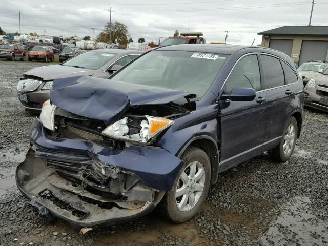 JHLRE48798C048708 - 2008 HONDA CR-V EXL BLUE photo 2