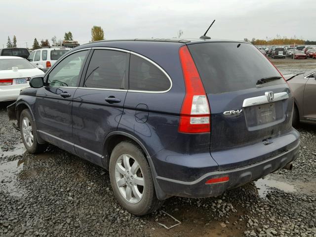 JHLRE48798C048708 - 2008 HONDA CR-V EXL BLUE photo 3