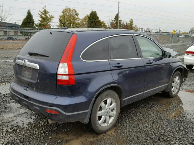 JHLRE48798C048708 - 2008 HONDA CR-V EXL BLUE photo 4