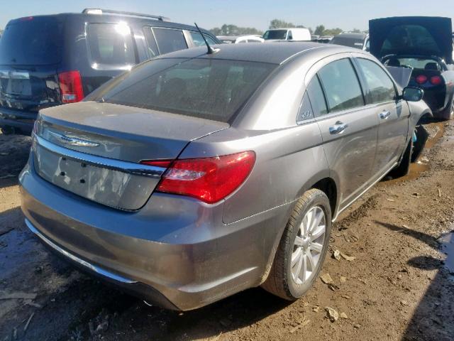 1C3CCBCG8DN608578 - 2013 CHRYSLER 200 LIMITE GRAY photo 4