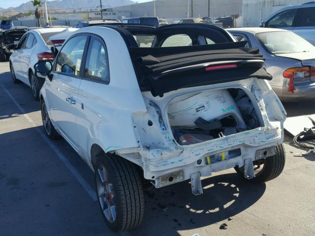 3C3CFFJHXDT727954 - 2013 FIAT 500 ABARTH WHITE photo 3