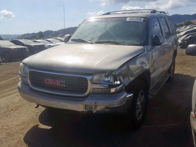 1GKEK13T21J117512 - 2001 GMC YUKON BEIGE photo 2