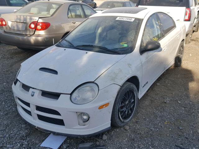 1B3AS66S25D221255 - 2005 DODGE NEON SRT-4 WHITE photo 2