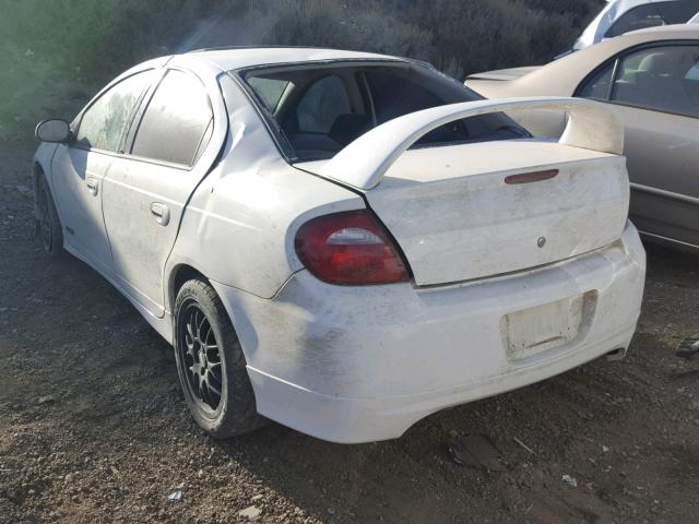 1B3AS66S25D221255 - 2005 DODGE NEON SRT-4 WHITE photo 3