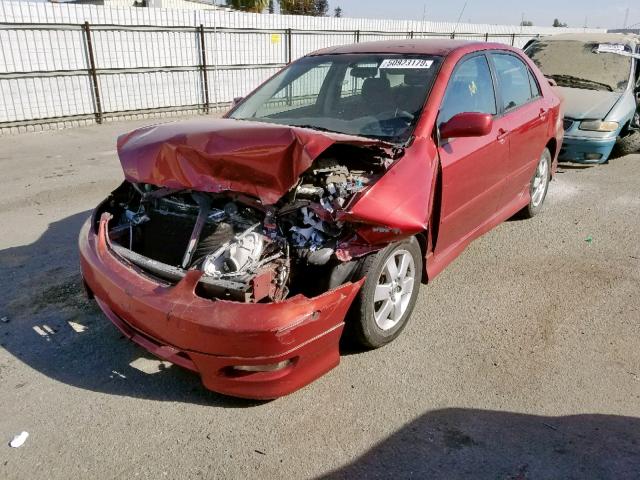 1NXBR32EX7Z870748 - 2007 TOYOTA COROLLA S RED photo 2