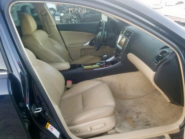 JTHCK262965000245 - 2006 LEXUS IS 250 BLUE photo 5