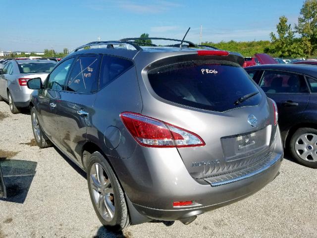 JN8AZ1MW1BW175019 - 2011 NISSAN MURANO S GRAY photo 3