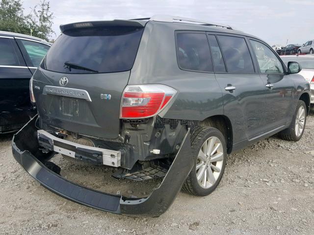 JTEEW41A082013927 - 2008 TOYOTA HIGHLANDER GRAY photo 4