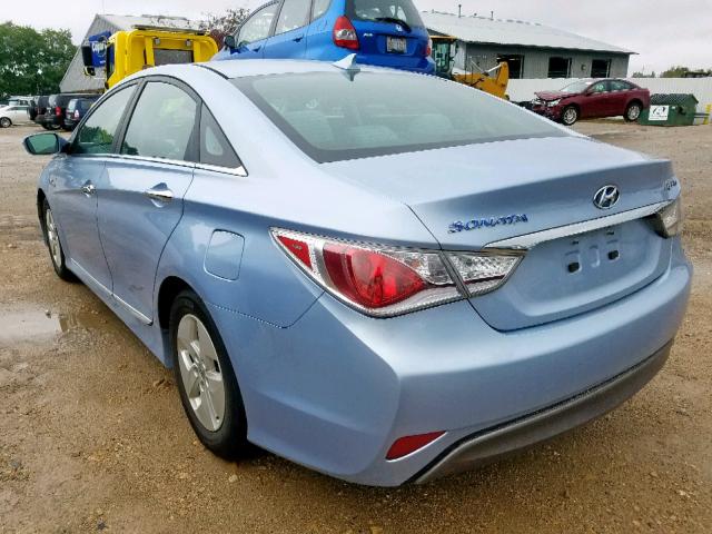 KMHEC4A44CA042672 - 2012 HYUNDAI SONATA HYB BLUE photo 3