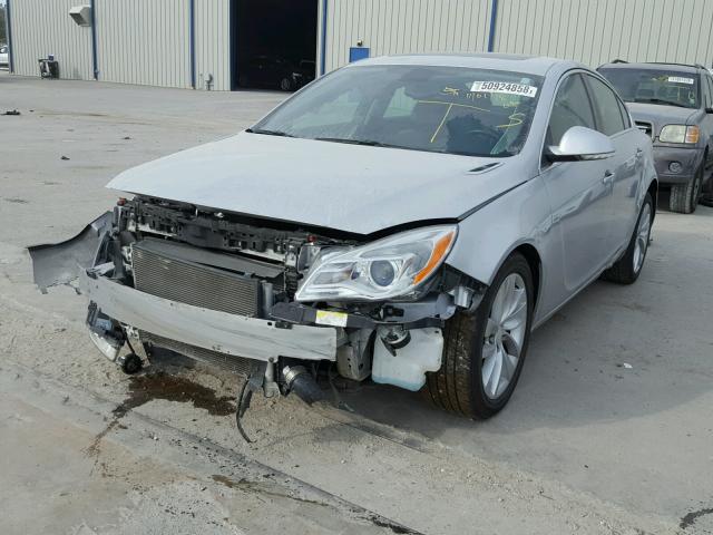 2G4GN5EX8F9190577 - 2015 BUICK REGAL PREM SILVER photo 2